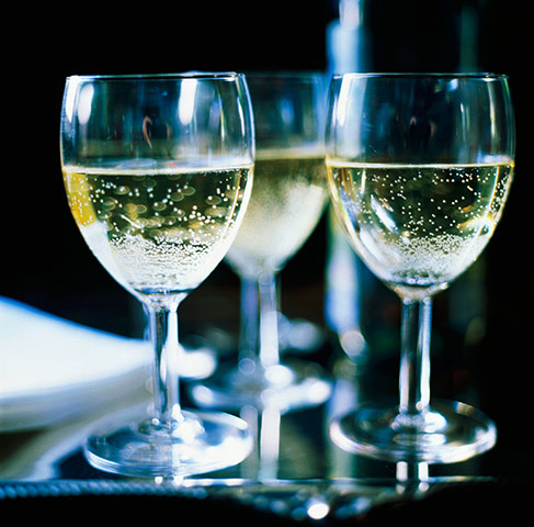 Inflation Basket: Three Glasses of Sparkling White Wine