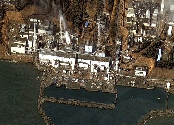 Japan: Damage at the Fukushima Dai Ichi Power Plant in Japan in a satellite image