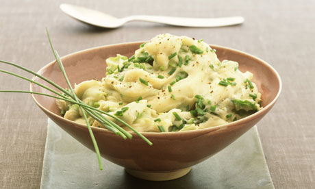 Colcannon (mashed potato with cabbage and leeks)