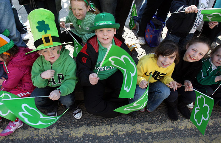 St Patricks Day: People line the streets of Belfast for the annual St Patrick's Day parade