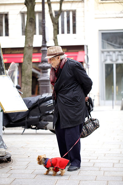 New Europe, France: A man and his dog, 1st Arrondissement, Paris, France