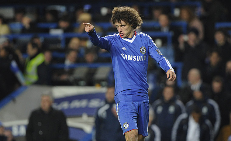 Chelsea v Man United: David Luiz celegrates
