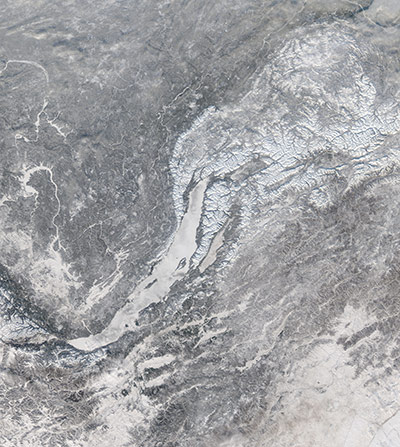 Satellite Eye on Earth: Ice covered Lake Baikal