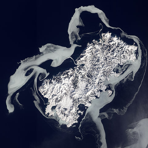 Satellite Eye on Earth: Sea Ice Surrounds Shikotan