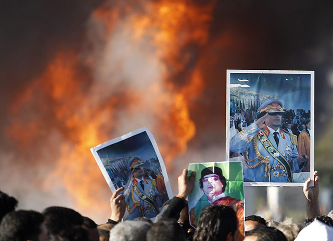 24 hours in pictures: a burning fuel truck in Tripoli