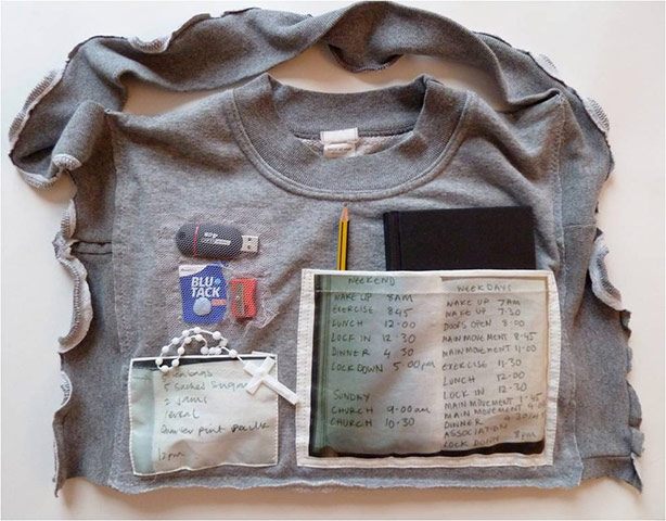 Girls Behind Bars: Bag displayed alongside Dose installation