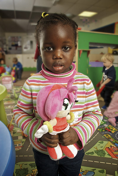 Scotland’s Enterprises: A little girl playing in Rise and Shine Creche