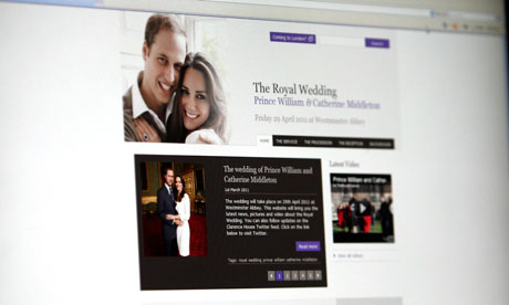 The official royal wedding website'If your computer screen has been 