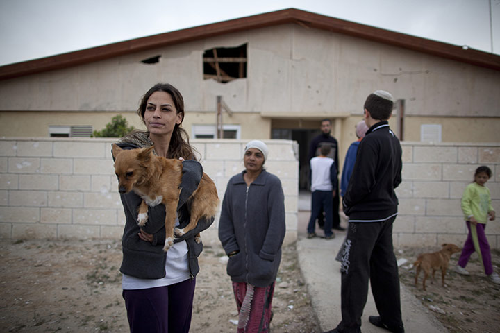 24 hours: a house that was damaged by a rocket fired from the Gaza Strip 