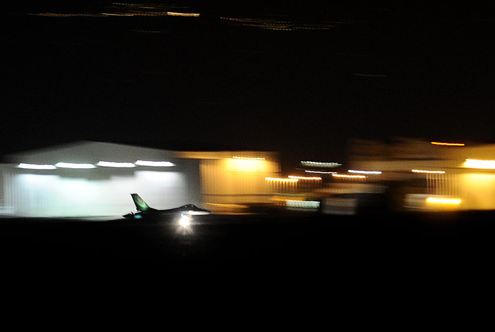 Libya chaos: One of six Danish F16 fighters based in Sigonella lands