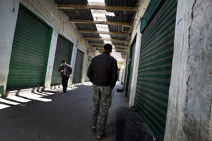 Libya chaos: Store shutters closed in the Medina in Tripoli