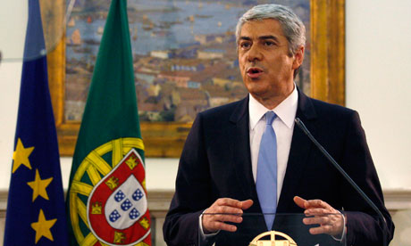 Portugal's Prime Minister Jose Socrates announces his resignation 