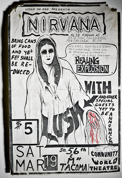 Nirvana: A Cobain-designed poster