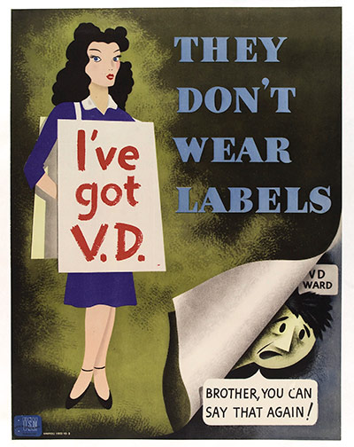 Dirt: L0038324 A woman wearing a sandwich-board inscribe