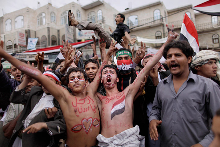 24 hours in pictures: Anti-government protestors react in Yemen