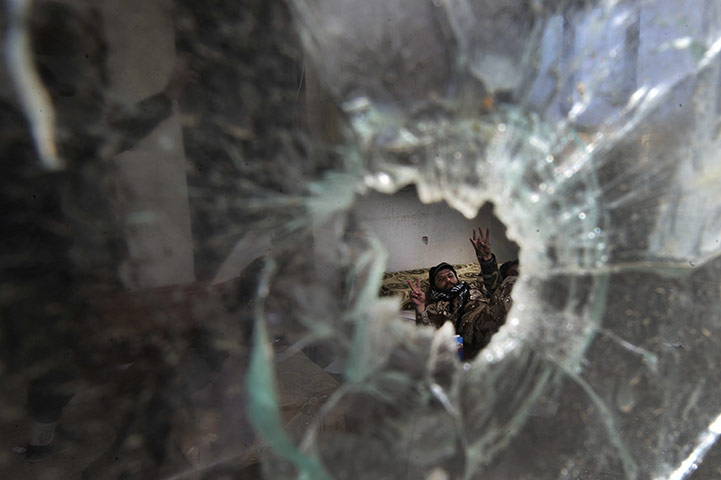 Eastern Libya: A Libyan rebel resting in Ras Lanuf 