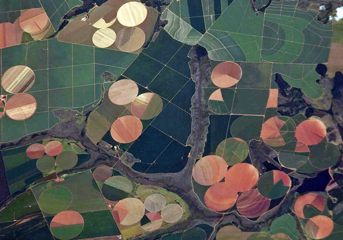Agricultural Pattern: Agricultural fields near Perdizes, Minas Gerais, Brazil