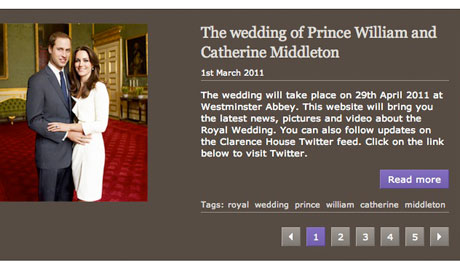 royal wedding site