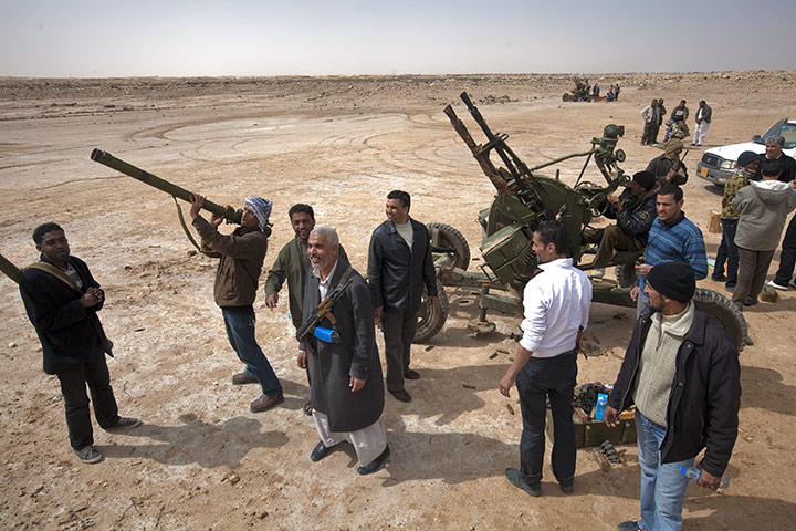 Sean Smith in Libya:  Rebel fighters on the outskirts of Ajdabiya