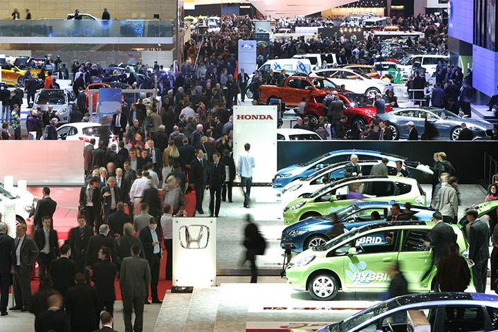 the book bus: General view of the Geneva Motor Show on