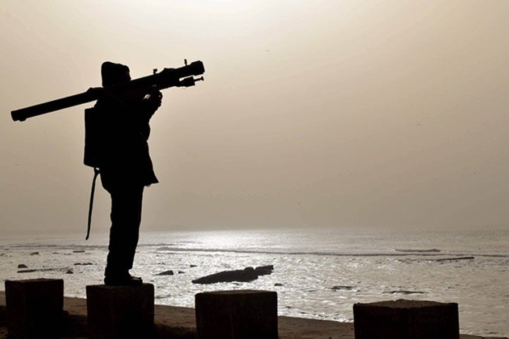 Libya unrest continues: A soldier from the anti-Gaddafi's