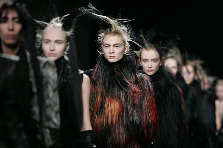 24 Hours: Models take to the catwalk for Ann Demeulemeester's collection