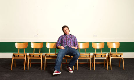 Jamie Oliver takes a break from his Dream School. 