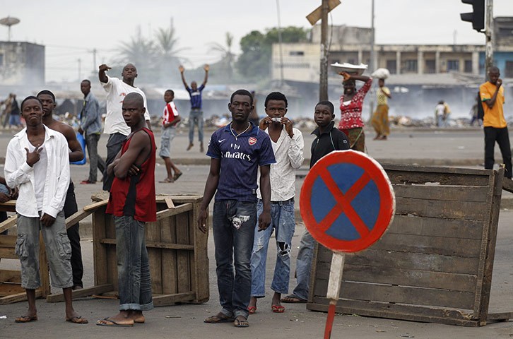 Ivory Coast update: Young supporters of Alassane Ouattara