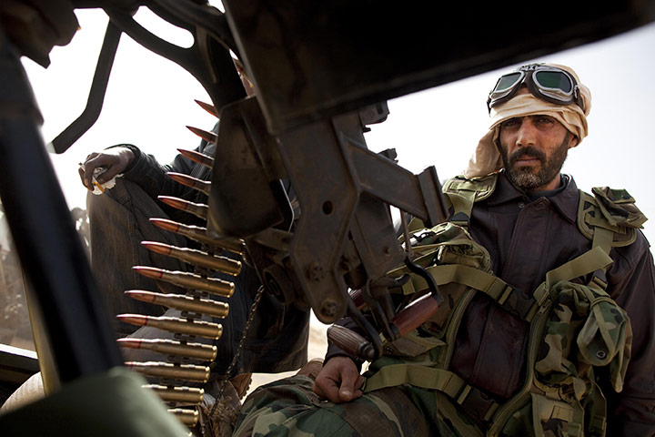 Libyan Unrest: Machine Gunner