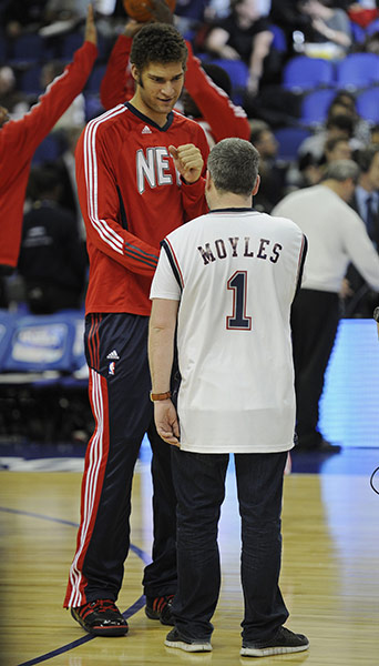 NBA: Chris Moyles chats with 7ft tall Brook Lopez