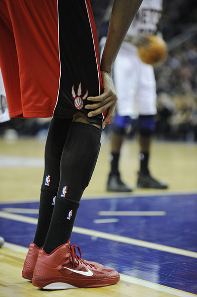 NBA: The stick thin legs of Toronto Raptor's Alexis Ajinca
