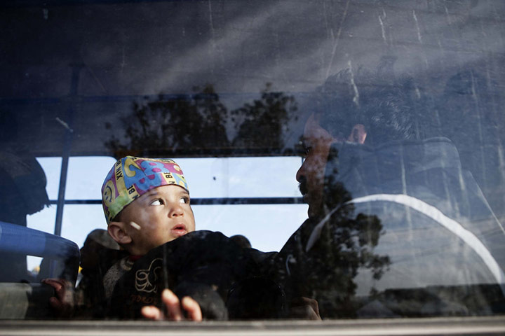 Children from Libya: Refugees camp at Tunisian border
