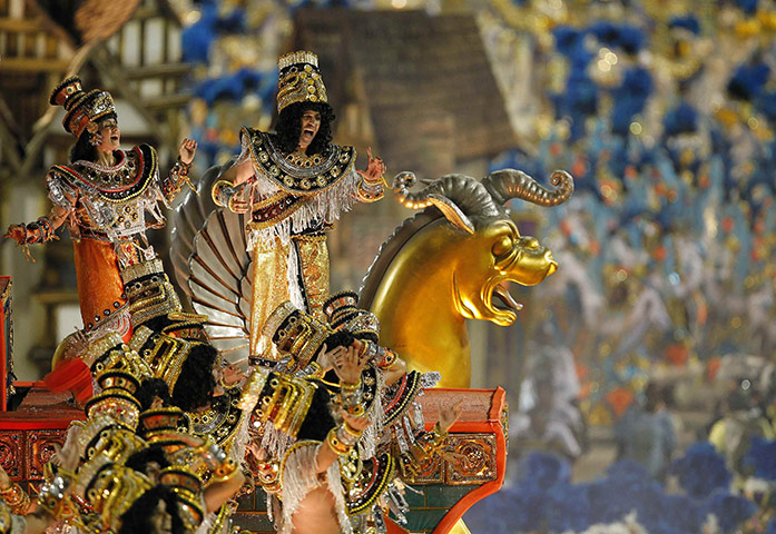Rio carnival: revellers from the Vila Isabel samba school