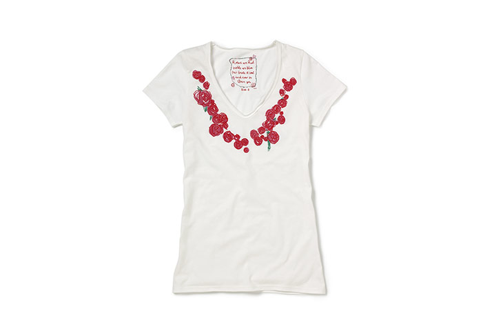 Fairtrade womenswear: Fairtrade T-shirt designed by Emma Watson for People Tree