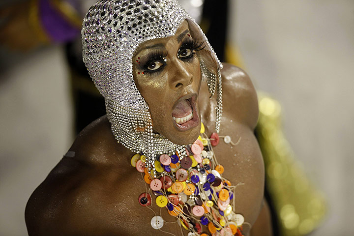 Rio carnival: A member of the Salgueiro samba school