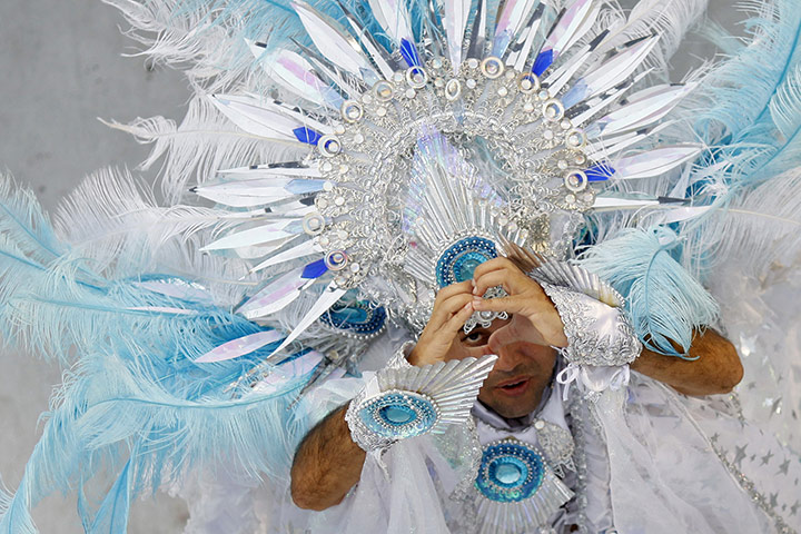 Rio Carnival Tuesday: A Beija Flor samba school dancer
