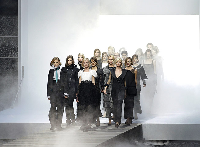 Paris Fashion Week: Models present creations by designer Karl Lagerfeld