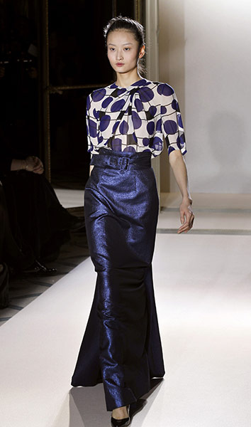 Paris Fashion Week: A model presents a creation by Collette Dinnigan