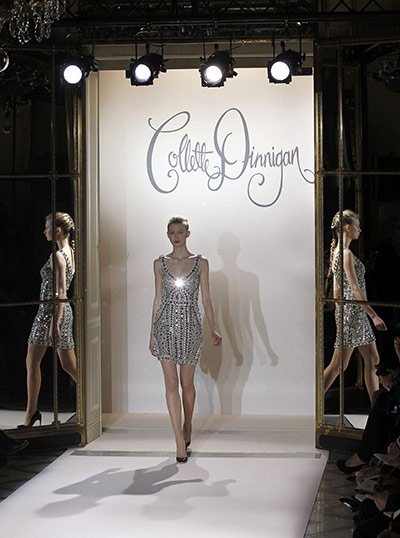 Paris Fashion Week: A model presents a creation by Collette Dinnigan