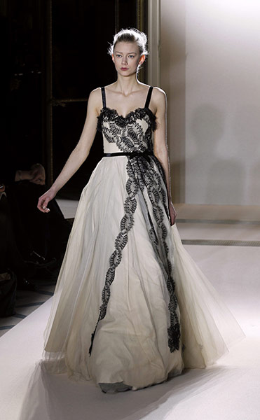 Paris Fashion Week: A model presents a creation by Collette Dinnigan