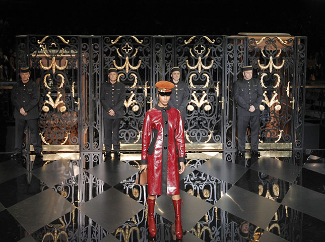 Paris Fashion Week: A model presents a creation by Marc Jacobs for Louis Vuitton