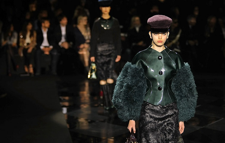 Paris Fashion Week: A model wears a creation by Marc Jacobs