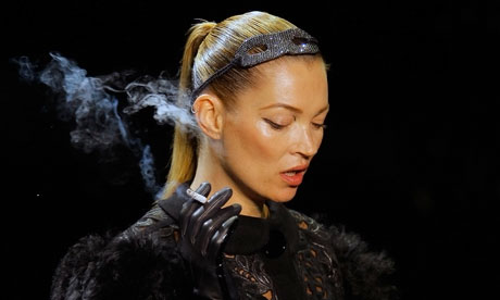 Kate Moss at Marc Jacobs show in Paris