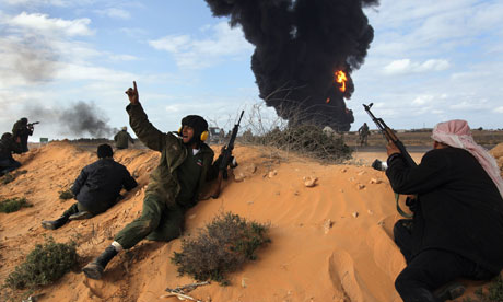 Opposition Rebels Battle Gaddafi 