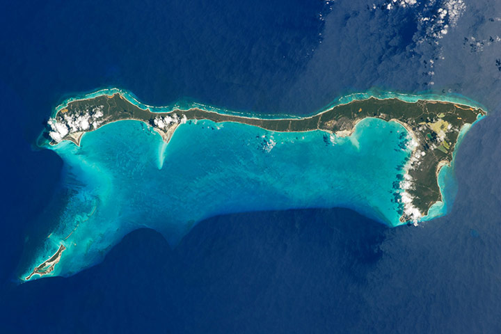 Satellite Eye on Earth: Cat Island is one of 29 islands of Commonwealth of the Bahamas
