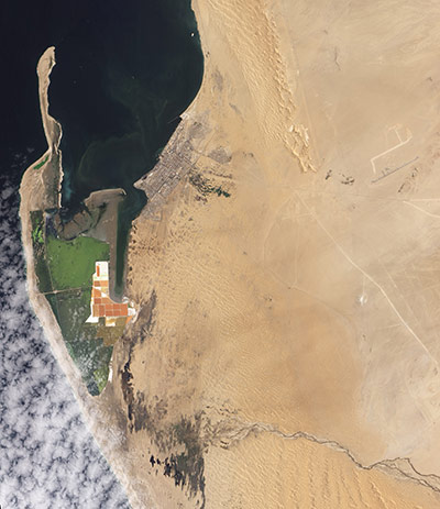 Satellite Eye on Earth: Kunene (or Cunene) River in the north to the Orange River in the south