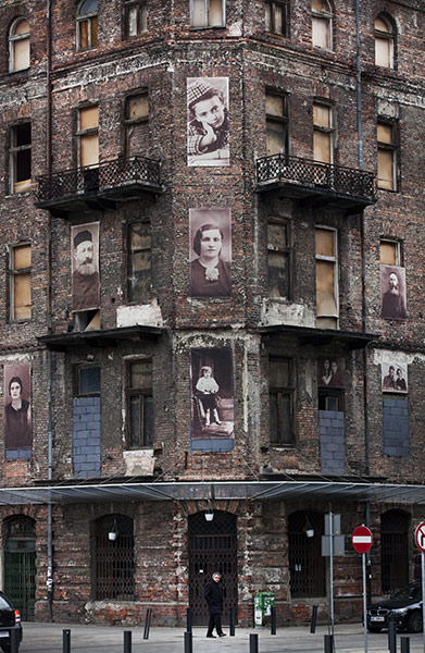 David Levene in Poland: Photographs forming a public artwork on Prozna Street, Warsaw