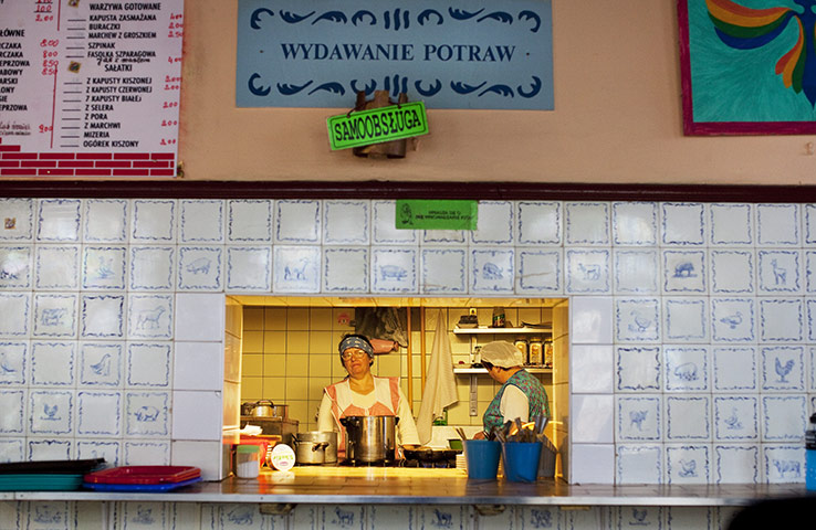 David Levene in Poland: A serving window just outside the Old Town
