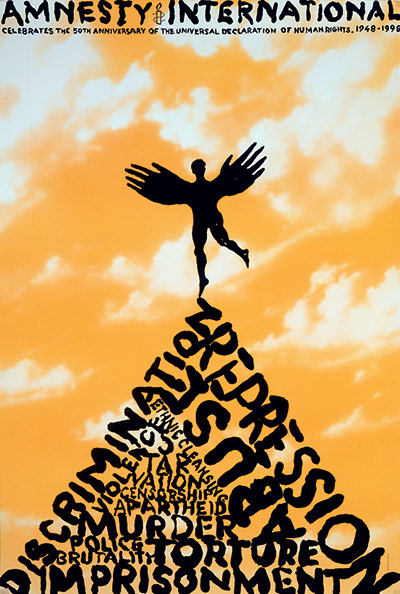 Amnesty posters: Amnesty International celebrates the 50th anniversary of the UDCHR