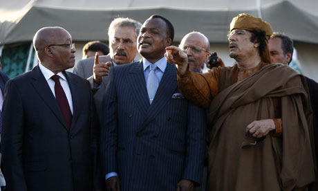 African Union delegation meets Muammar Gaddafi in Tripoli